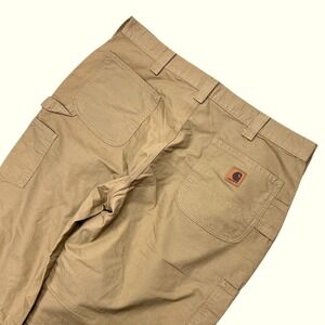Carhartt B151 DKH Original Dungaree Fit Work Pants Khaki Men 40x32 Cotton Canvas